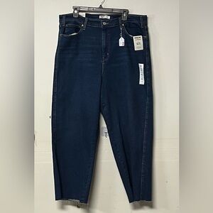 New (defect)Signature by Levi Strauss High-Rise Wide Leg Jeans in Dark Blue
